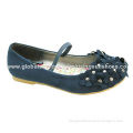 Children's/girls' fashionable casual shoes, with small handmade flowers decorate, soft and comfort